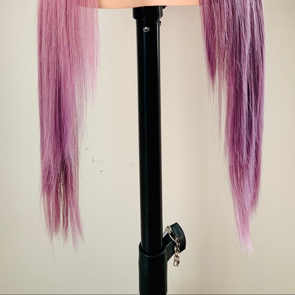 Very Pretty 30” Plum Color Synthetic Wig with Bangs - Picture 9 of 11